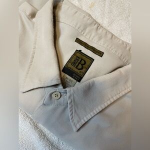 Bruno Men’s Big & Tall Sueded Microfiber Short Sleeve Ribbed Button-Up Shirt 6XL